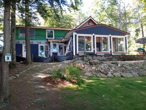 House addition exterior renovation and siding work in progress